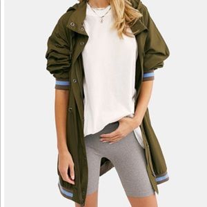 Free People Contrast-Trim Anorak spring : rain Jacket